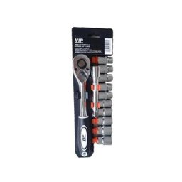 Jogo de Soquete com Catraca 1/2" 10mm a 22mm 12 Peças 904600 - Vip Industrial - 2
