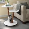 Conjunto Mesa Apoio e Lateral Vitória - Branco - RPM Móveis - 1