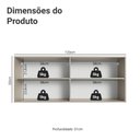 Ver imagem 3 de Armário Aéreo 120cm 2 Portas Nice Madesa