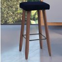 Ver imagem 2 de Kit 4 Banquetas Altas Quadradas Pés Madeira Paris:azul