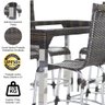 6 Cadeiras Haiti e Mesa de Jantar Haiti em Alumínio para Cozinha, Jardim, Edícula - Trama Original - 7