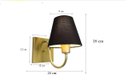 Ver imagem 4 de Kit 2 Lustre de Parede Arandela holandesa acabamento Dourado cúpula tecido preta