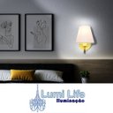 Ver imagem 3 de Kit 2 Lustre de Parede Arandela holandesa acabamento Dourado cúpula tecido preta