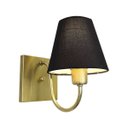 Ver imagem 2 de Kit 2 Lustre de Parede Arandela holandesa acabamento Dourado cúpula tecido preta