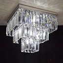 Ver imagem 1 de Lustre Tipo Plafon Placas de Cristal K9 Legitimos Quadrado 32x32cm 3 Andares