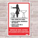 Ver imagem 1 de Placa Decorativa Sinalização Regras Banheiro Feminino-30X45Cm