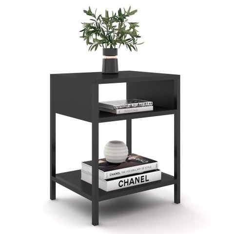Mesa de Cabeceira Industrial com Nicho Organizador Lia L06 - D'rossi