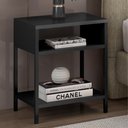 Ver imagem 3 de Mesa de Cabeceira Industrial com Nicho Organizador Lia L06 - D'rossi
