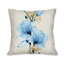 Ver imagem 2 de Kit com 4 Capas para Almofadas Decorativas Flor Azul