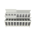 Ver imagem 5 de Expositor Dispenser de Ração Pet Box 18 com Vidro Mdf - Branco - Cód.518