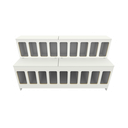 Ver imagem 2 de Expositor Dispenser de Ração Pet Box 18 com Vidro Mdf - Branco - Cód.518