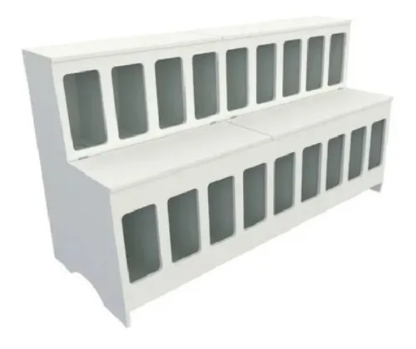 Expositor Dispenser de Ração Pet Box 18 com Vidro Mdf - Branco - Cód.518 - 3