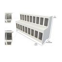 Ver imagem 7 de Expositor Dispenser de Ração Pet Box 18 com Vidro Mdf - Branco - Cód.518