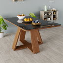 Ver imagem 2 de Mesa de Jantar Retangular 4 Lugares Moderna e Resistente:Preto