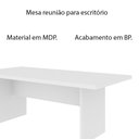 Ver imagem 3 de Mesa de Reunião para Escritório Home Office ME4119 MDP Rustico Branco - Gran Belo