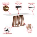 Ver imagem 2 de Mesa de Jantar Retangular 8 Lugares 200x90cm Gabi Branco/Noronha - Straub Web