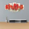Quadros Decorativos Mosaico MDF Floral Flores Buquê de Tulipas Vermelhas 2 115x60cm - 9