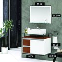 Ver imagem 3 de Conjunto para Banheiro Gabinete com Cuba e Espelheira 60cm Diamante