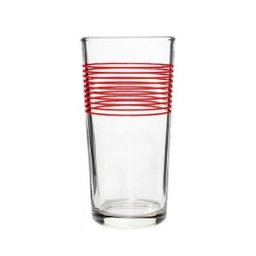 Jogo de Copos 6 Peças Stilo Vermelho 250 Ml Casa Linda - 2