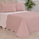Ver imagem 1 de Kit Cobre Leito Casal Dupla Face Ultra Lisse 210x230cm 100% Poliéster Bene Casa Rosê