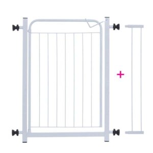 Grade de Porta Portão Branco Pet 69x68 + Extensor 10cm