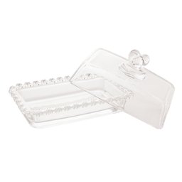 Manteigueira de Cristal Com Tampa Coração Transparente Lyor - 4