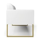 Ver imagem 5 de Sofá Namoradeira Base Industrial Dourado Marisa Corano Branco D03 - D'Rossi