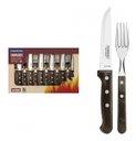 Ver imagem 1 de Jogo Talheres Jumbo Churrasco Inox Castanho 12pç 21198976