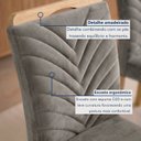 Ver imagem 5 de Conjunto de Mesa de Jantar 6 Lugares 180x90cm MDF Cinamomo e Cinza