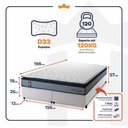 Ver imagem 2 de Conjunto Cama Box Espuma Chicago Cinza Queen 158x198x57