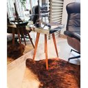 Ver mais imagens de Mesa de Canto e Apoio de Sofá Pés Palito Retro Espelhada Ônix - Demoglass