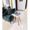 Ver imagem 2 de Mesa de Canto e Apoio de Sofá Pés Palito Retro Espelhada Ônix - Demoglass