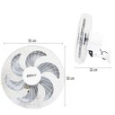 Ver imagem 3 de Ventilador Parede 50cm 200W Industrial Turbo Turbão 6 Pás Bivolt 110V 220V Branco Vitalex