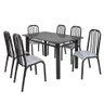 Conjunto de Mesa com 6 Cadeiras Ciplafe Granito Craquelado - 6