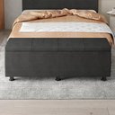 Ver imagem 6 de Baú Sapateira Estofada Casal Queen Size 160 Cm Marte Veludo Skybox Preto