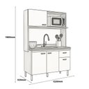 Ver imagem 2 de Kit de Cozinha para Forno Micro-ondas com 4 Portas Castani e Off White
