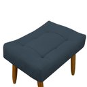 Ver imagem 4 de Puff Banqueta Decorativo Pés Madeira Azul Marinho