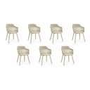 Ver imagem 1 de Kit 7 Cadeiras Montreal Marcela Estofada - Nude