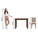 Ver imagem 5 de Conjunto Sala de Jantar Cíntia Madesa Mesa Tampo de Madeira 4 Cadeiras - Rustic/crema/sintético