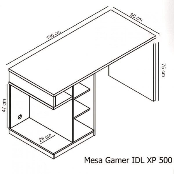 Mesa Gamer Idl xp 500 Espresso Móveis - 3
