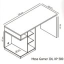 Ver imagem 3 de Mesa Gamer Idl xp 500 136cm Espresso Móveis Preto E Verde