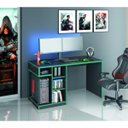 Ver imagem 2 de Mesa Gamer Idl xp 500 136cm Espresso Móveis Preto E Verde