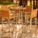 Ver imagem 1 de Conjunto de 4 Banquetas Madri e Bistrô com Balde em Alumínio Trama