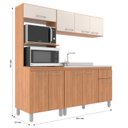 Ver imagem 4 de Cozinha Iara Modulada 3 Peças 7 Portas 1 Gaveta Freijó/off White
