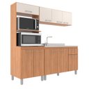 Ver imagem 1 de Cozinha Iara Modulada 3 Peças 7 Portas 1 Gaveta Freijó/off White
