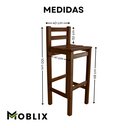 Ver imagem 5 de Banqueta Alta em Madeira Maciça Reforçada Imbuia