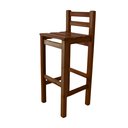 Ver imagem 1 de Banqueta Alta em Madeira Maciça Reforçada Imbuia