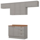 Ver imagem 1 de Cozinha Modulada 5 Pecas 280cm Americana Cinza Nature Henn