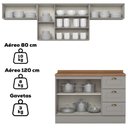 Ver imagem 5 de Cozinha Modulada 5 Pecas 280cm Americana Cinza Nature Henn