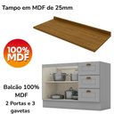 Ver imagem 6 de Cozinha Modulada 5 Pecas 280cm Americana Cinza Nature Henn
